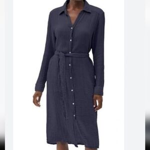 Michael stars Cleo, long sleeve shirt dress Large